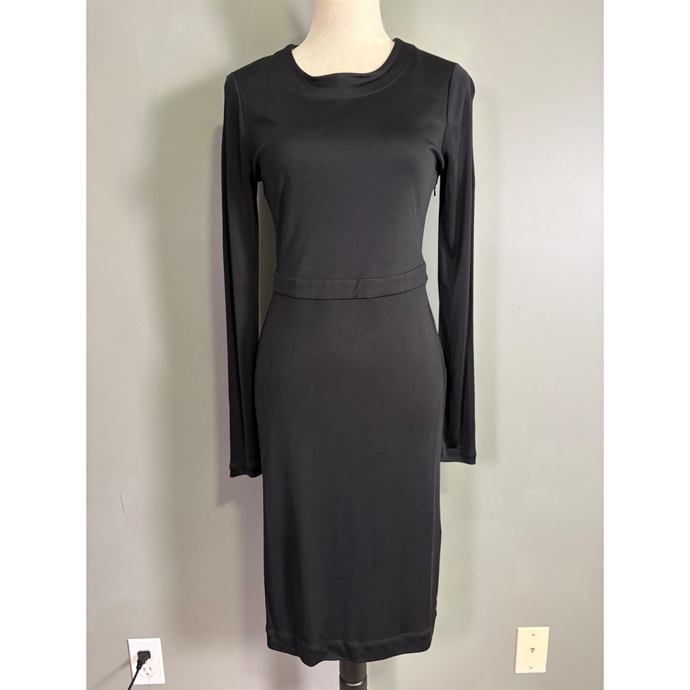 Tory Burch Silk Long Sleeve Dress S Embellished Removable Collar Necklace Event - Picture 6 of 11